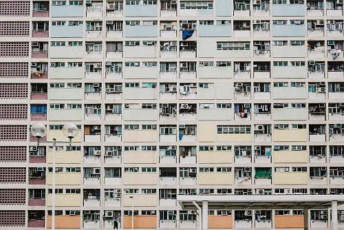 high rise white concrete high-rise building urban